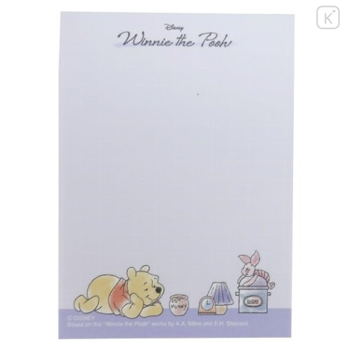Japan Disney Mini Notepad - Winnie the Pooh & Piglet Balloon - 3