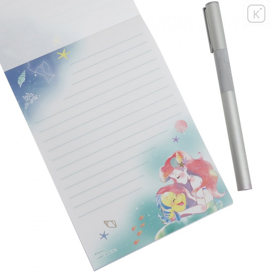Japan Disney A6 Notepad - Little Mermaid Ariel & Flounder - 2
