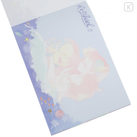 Japan Disney A6 Notepad - Little Mermaid Ariel & Flounder - 3