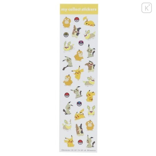 Japan Pokemon My Collect Stickers - Yellow - 1