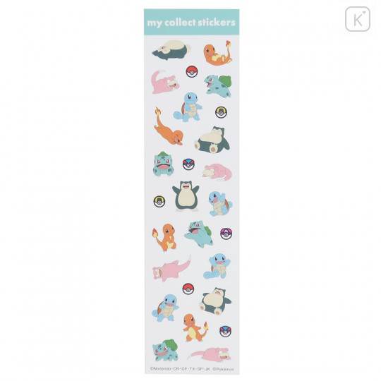 Japan Pokemon My Collect Stickers - Mix 1 Bulbasaur & Charmander & Snorlax - 1