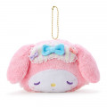 Japan Sanrio Die-cut Fluffy Keychain Pouch - My Melody / Nakayo Hanbunko - 1