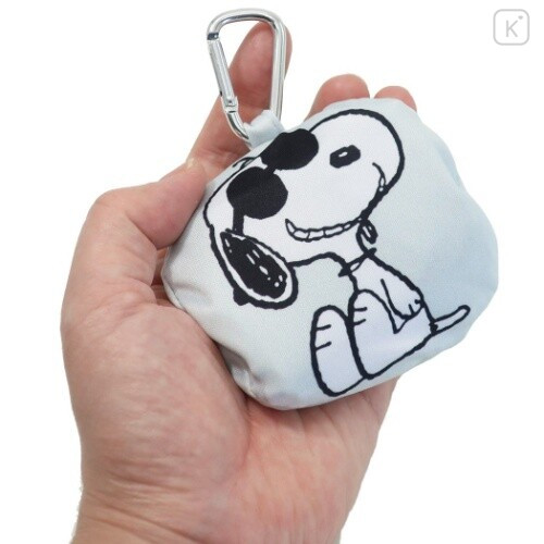 Japan Snoopy Ecot Mini Eco Shopping Bag - Snoopy Joe Cool & Woodstock - 2