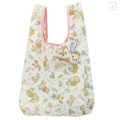 Japan Disney Ecot Mini Eco Shopping Bag - Chip & Dale - 1