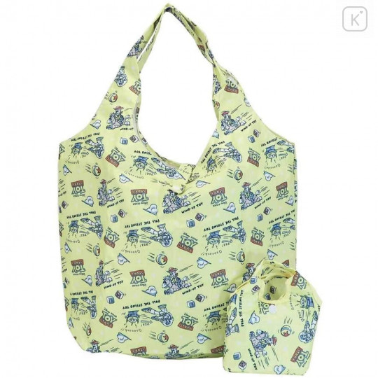 Japan Disney Eco Shopping Bag with Mini Bag - Toy Story / Yellow - 1