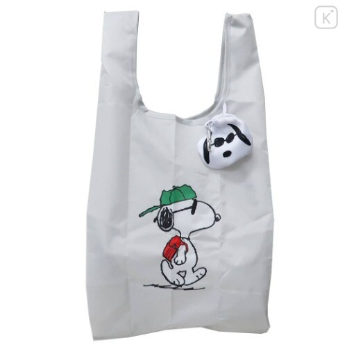 Japan Snoopy Ecot Mini Eco Shopping Bag - Snoopy Joe Cool - 1