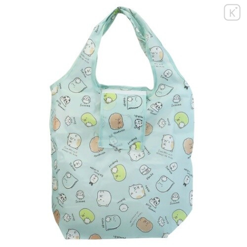 Japan San-X Antibacterial Eco Shopping Bag (S) - Sumikko Gurashi / Blue - 1