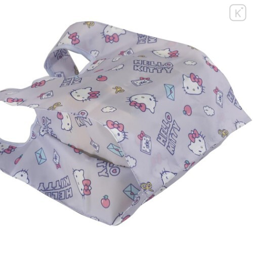 Japan Sanrio Convenience Eco Shopping Bag - Hello Kitty : Purple - 2