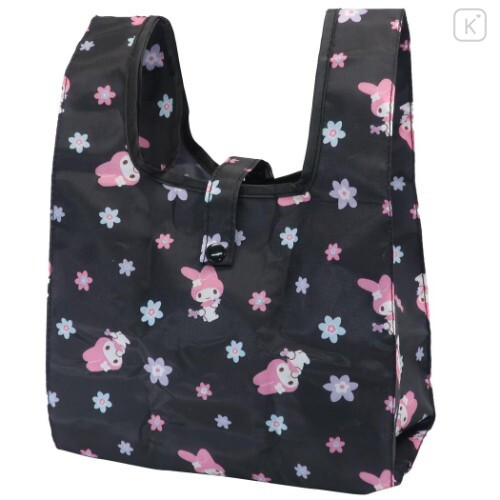 Japan Sanrio Convenience Eco Shopping Bag - My Melody / Black - 1