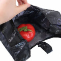 Japan Sanrio Convenience Eco Shopping Bag - Little Twin Stars / Black - 2