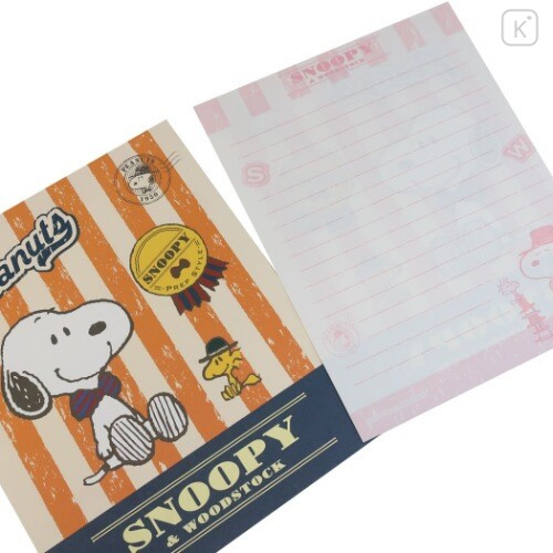 Japan Peanuts Letter Envelope Set - Snoopy / Bowtie - 2