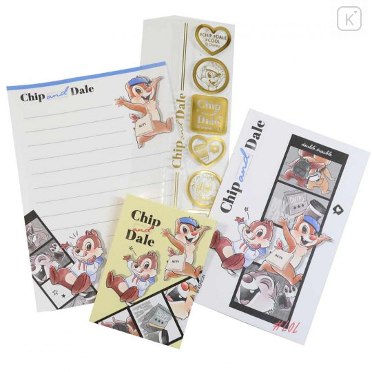 Japan Disney Mini Letter Set - Chip & Dale - 1