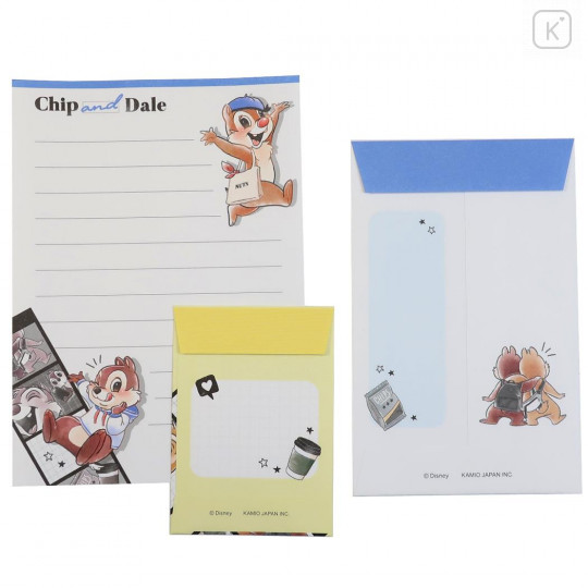Japan Disney Mini Letter Set - Chip & Dale - 2
