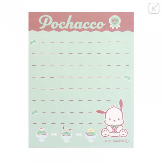 Japan Sanrio Mini Notepad - Pochacco / Dessert - 3