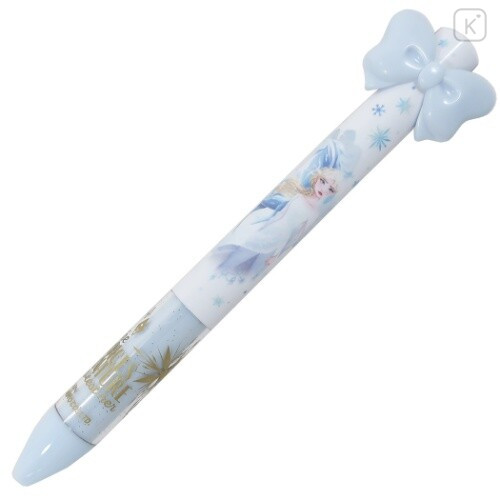 Japan Disney Two Color Mimi Pen - Elsa & Ribbon - 1