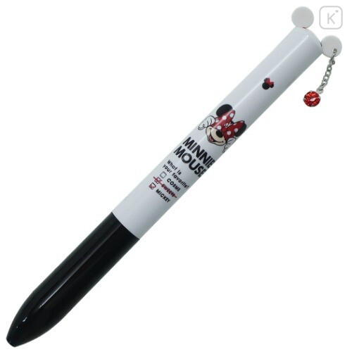 Japan Disney Two Color Mimi Pen - Minnie with Earrings - 1