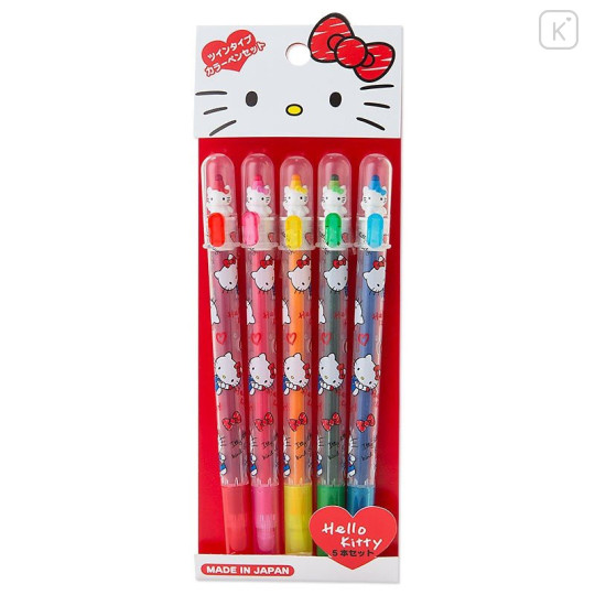 Japan Sanrio Twin Pen Set - Hello Kitty - 1