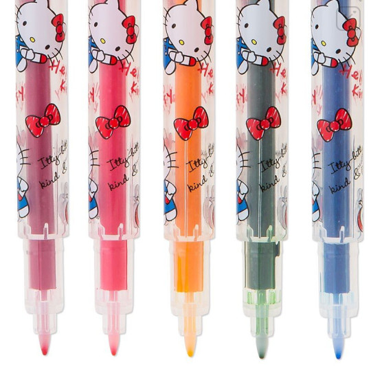 Japan Sanrio Twin Pen Set - Hello Kitty - 4