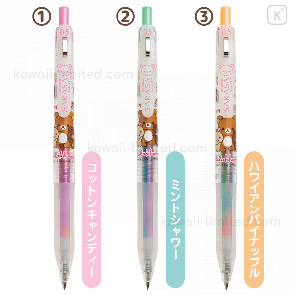 Details about   Japan San-X Sumikko Gurashi Rilakkuma SARASA Clip Marble Color Ballpoint Pen Set 