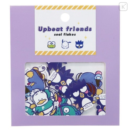 Japan Sanrio Upbeat Friends Seal Flakes Sticker - Purple - 1