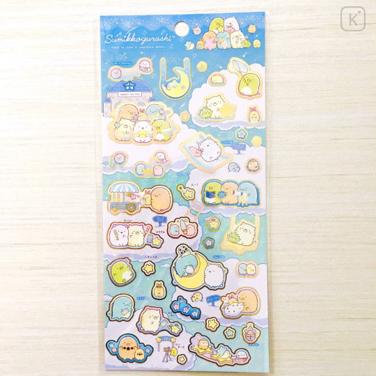 Japan San-X Sumikko Gurashi Sticker - Starry Sky Walk / Cloud - 1