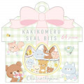 Japan San-X Writable Seal Bits Sticker - Rilakkuma / Friends of Chairoikoguma - 1