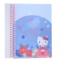 Sanrio A5 Twin Ring Notebook with File - Hello Kitty / Flower - 3