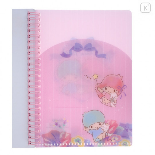 Sanrio A5 Twin Ring Notebook with File - Little Twin Stars / Flower - 3
