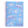Sanrio A5 Twin Ring Notebook with File - Cinnamoroll / Flower - 1