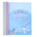 Sanrio A5 Twin Ring Notebook with File - Cinnamoroll / Flower - 3