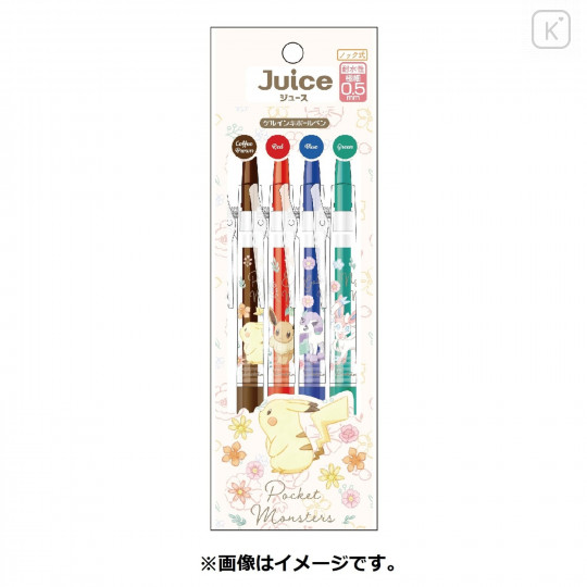 Japan Pokemon Juice Gel Pen - 4 Color Set B - 1