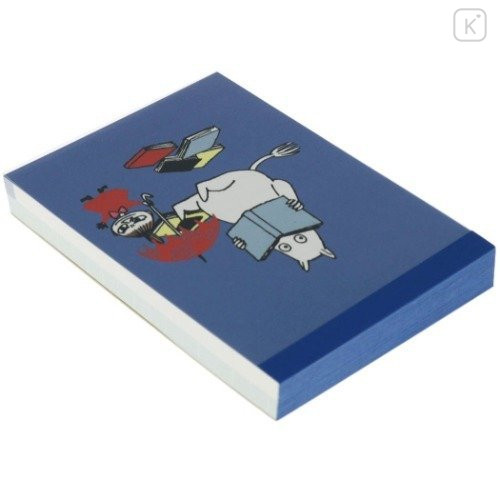 Japan Moomin Mini Notepad - Moomintroll & Little My / Reading - 4