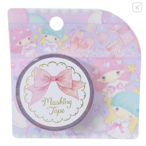 Japan Sanrio × Miki Takei Washi Paper Masking Tape - Little Twin Stars / Fantasy - 1