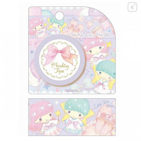 Japan Sanrio × Miki Takei Washi Paper Masking Tape - Little Twin Stars / Fantasy - 3