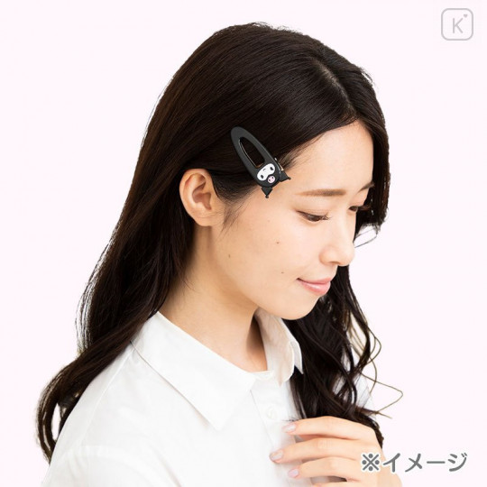 Japan Sanrio Acrylic Hair Clip - Kuromi - 6