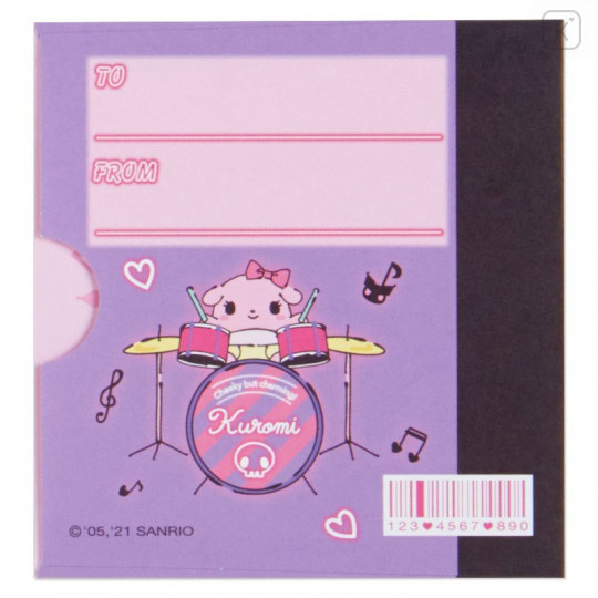 Japan Sanrio Disc Record Memo Pad - Kuromi - 7