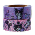 Japan Sanrio Cassette Washi Masking Tape Set - Kuromi - 4