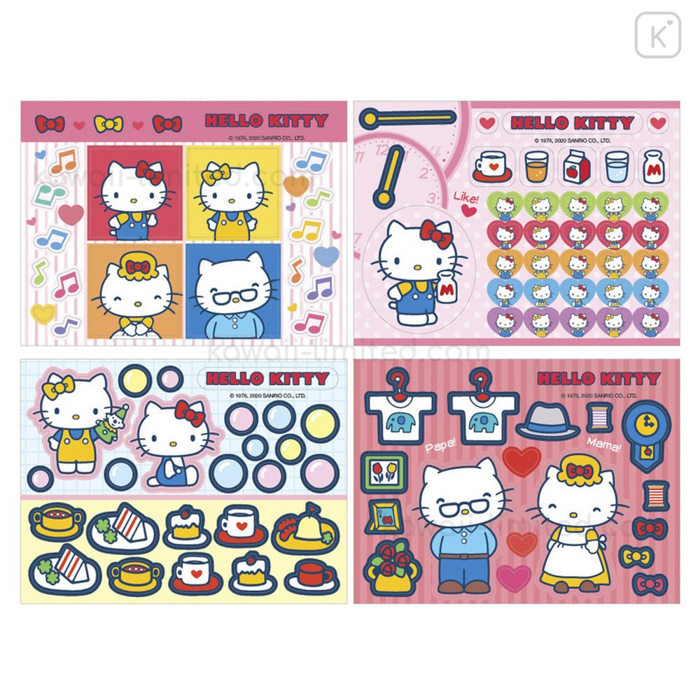 8/16Sheets Sanrio Children Puzzle Stickers Books Hello Kitty