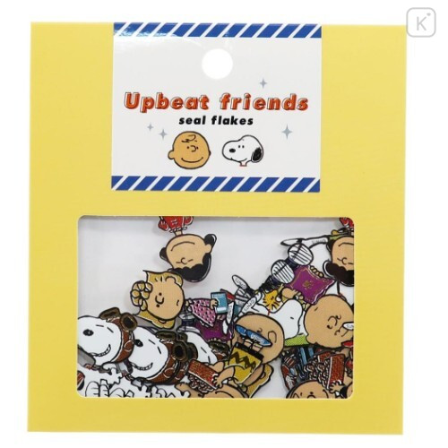 Japan Snoopy Upbeat Friends Seal Flakes Sticker - Friends - 1