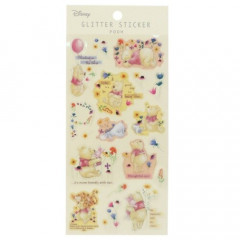 Japan Disney Glitter Sticker - Pooh