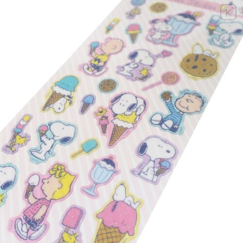 Japan Peanuts Glitter Sticker - Snoopy / Sweets - 2