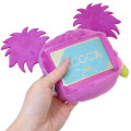 Japan Sesame Street Plush Pass Case Pouch with Reel - Abby Happy - 2