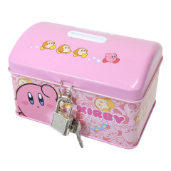 Japan Kirby Can Piggy Bank with Lock Case - Kirby & Waddle Dee : Pink