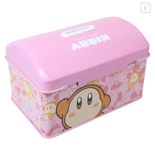 Japan Kirby Can Piggy Bank with Lock Case - Kirby & Waddle Dee : Pink - 2