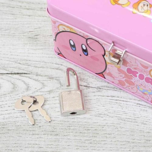 Japan Kirby Can Piggy Bank with Lock Case - Kirby & Waddle Dee : Pink - 5