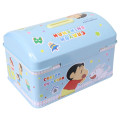 Japan Crayon Shin-chan Can Piggy Bank with Lock Case - Shinnosuke Nohara & Shiro : Blue - 2
