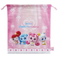 Japan Catch Teenieping Drawstring Bag (L) - Charcaters Pink - 1