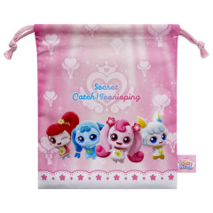 Japan Catch Teenieping Drawstring Bag (S) - Charcaters Pink