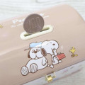 Japan Peanuts Can Piggy Bank with Lock Case - Olaf & Snoopy & Woodstock : Beige - 4