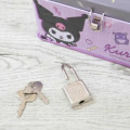 Japan Sanrio Can Piggy Bank with Lock Case - Kuromi : Baku Purple Grey - 5